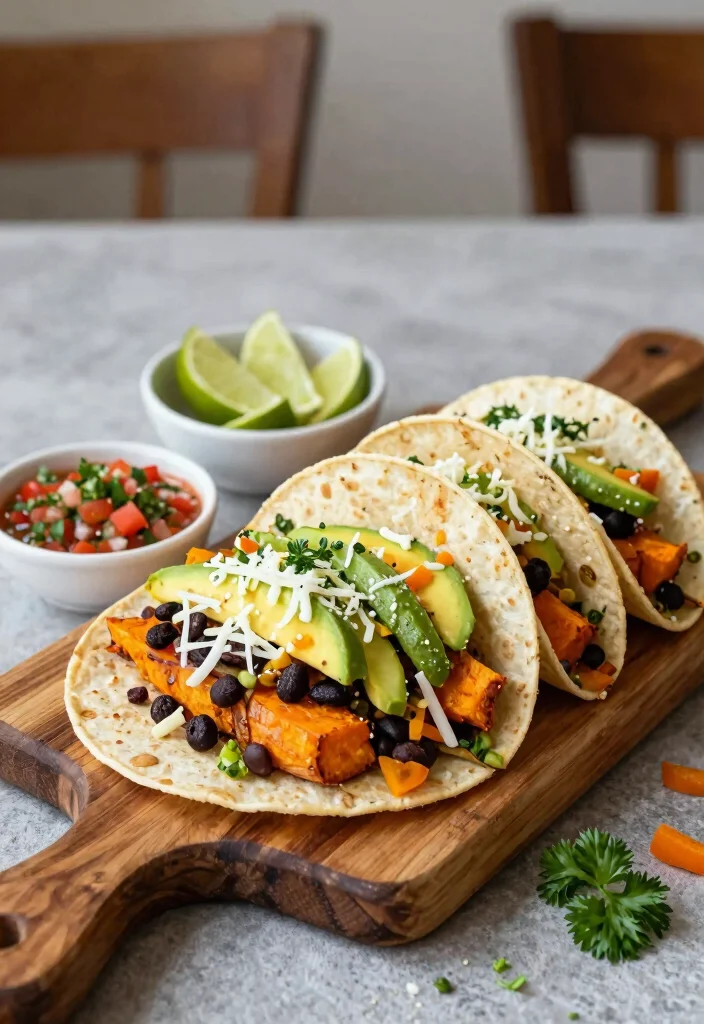 18 Vegetarian Recipes for Picky Eaters That Are Easy and Tasty - 3. Sweet Potato and Black Bean Tacos 1