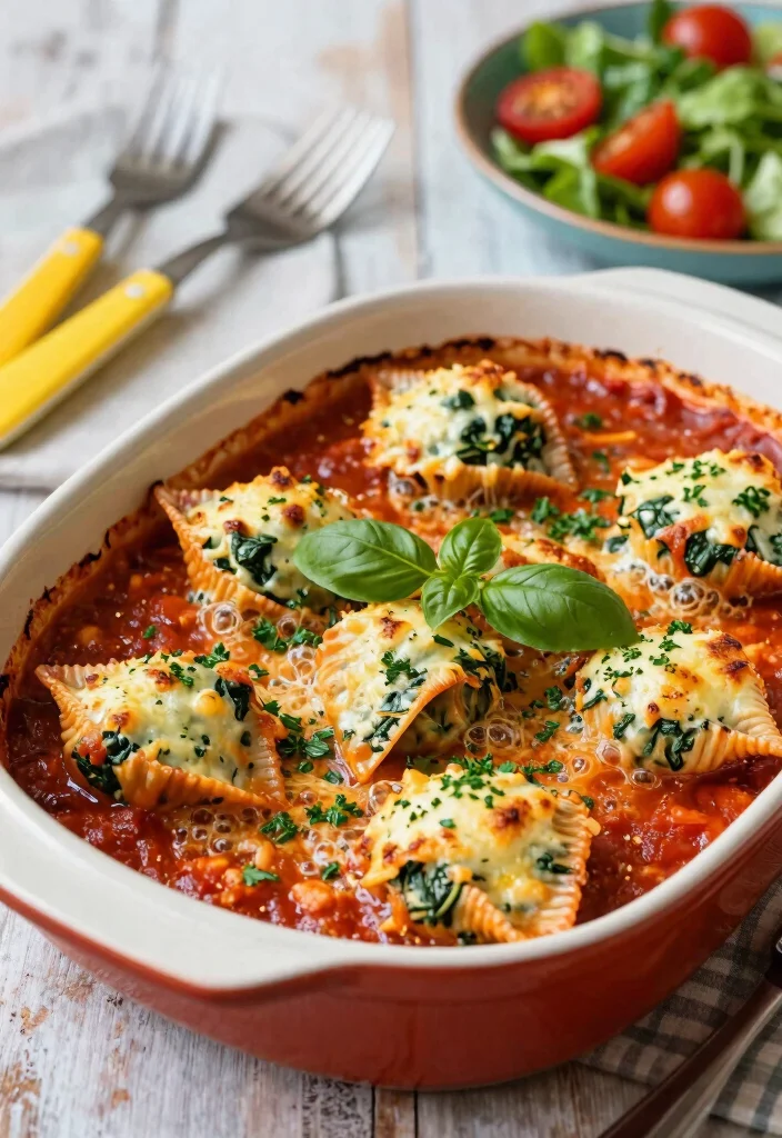 18 Vegetarian Recipes for Picky Eaters That Are Easy and Tasty - 4. Spinach and Cheese Stuffed Shells 1