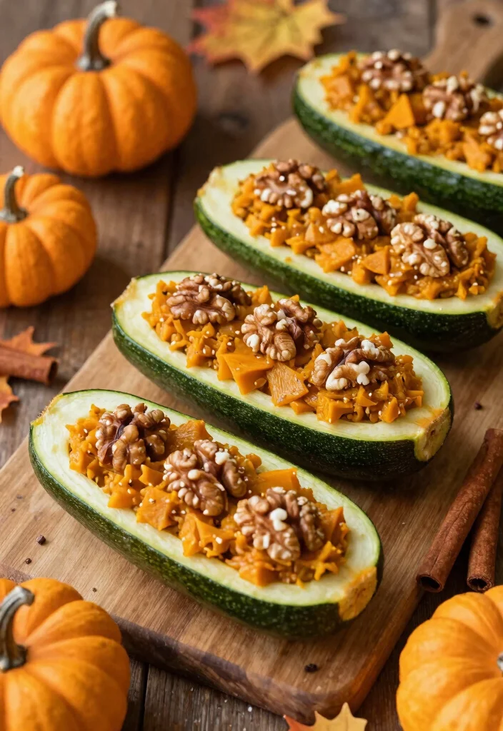 18 Zucchini Boats Baking Recipes for Easy Family Meals - 18. Pumpkin Spice Zucchini Boats 1