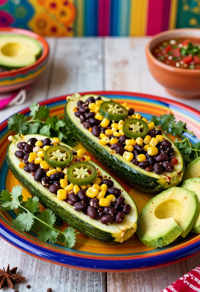 18 Zucchini Boats Baking Recipes for Easy Family Meals - 3. Spicy Mexican Stuffed Zucchini Boats 1