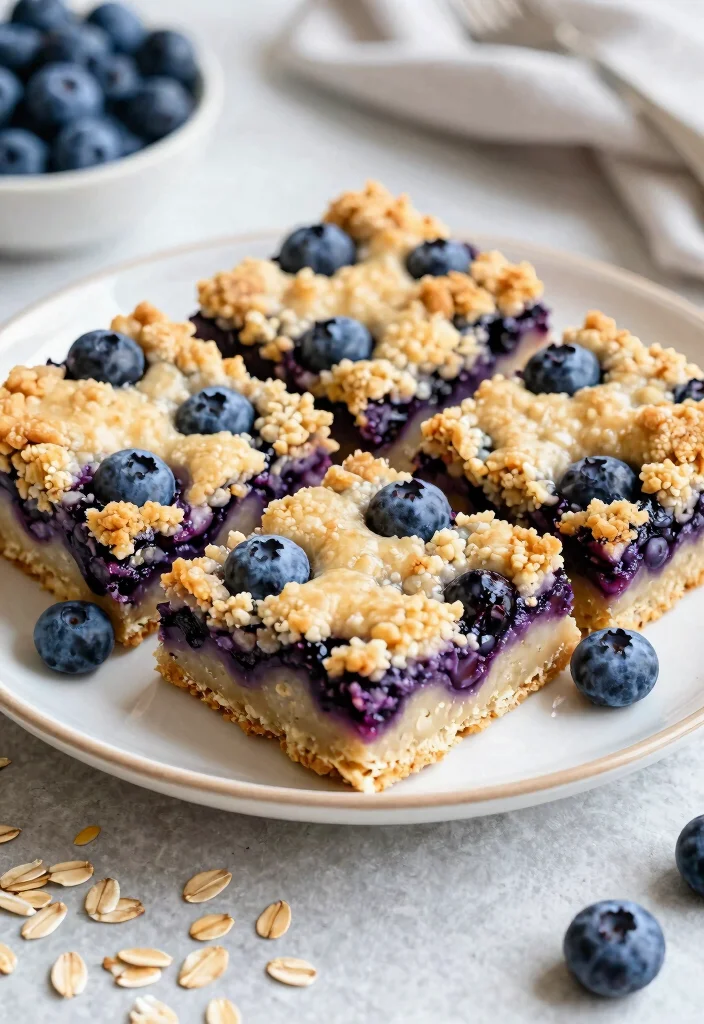 19 Easy Healthy Baking Recipes for Everyday Treats - 10. Blueberry Oat Bars 1