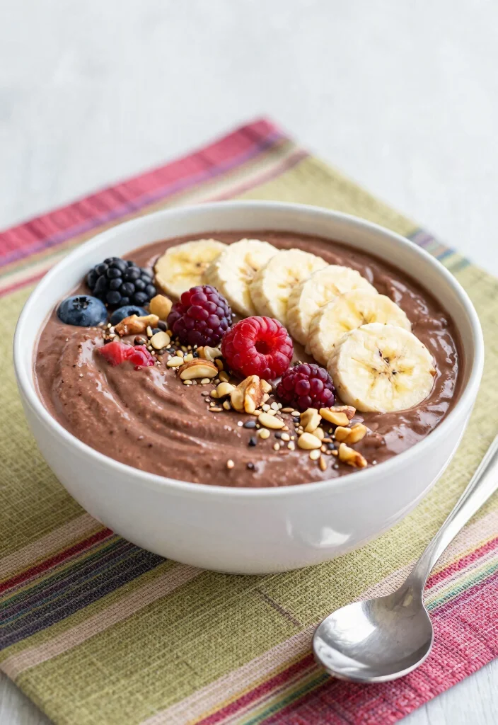 19 Easy Healthy Baking Recipes for Everyday Treats - 18. Chocolate Banana Smoothie Bowl 1