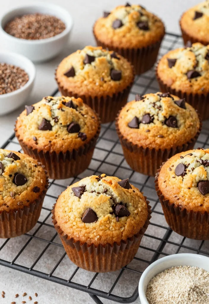 19 Healthy Low-Calorie Baking Recipes You Can Enjoy Guilt-Free - 15. Flaxseed Chocolate Chip Muffins 1