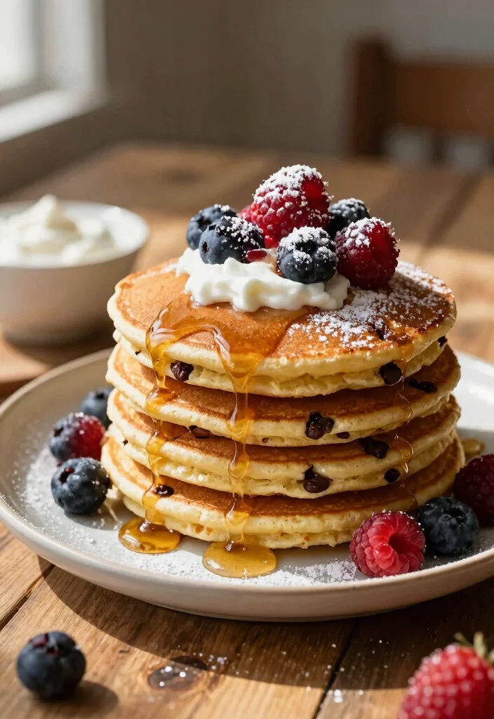 19 Healthy Low-Calorie Baking Recipes You Can Enjoy Guilt-Free - 6. Greek Yogurt Chocolate Chip Pancakes 1