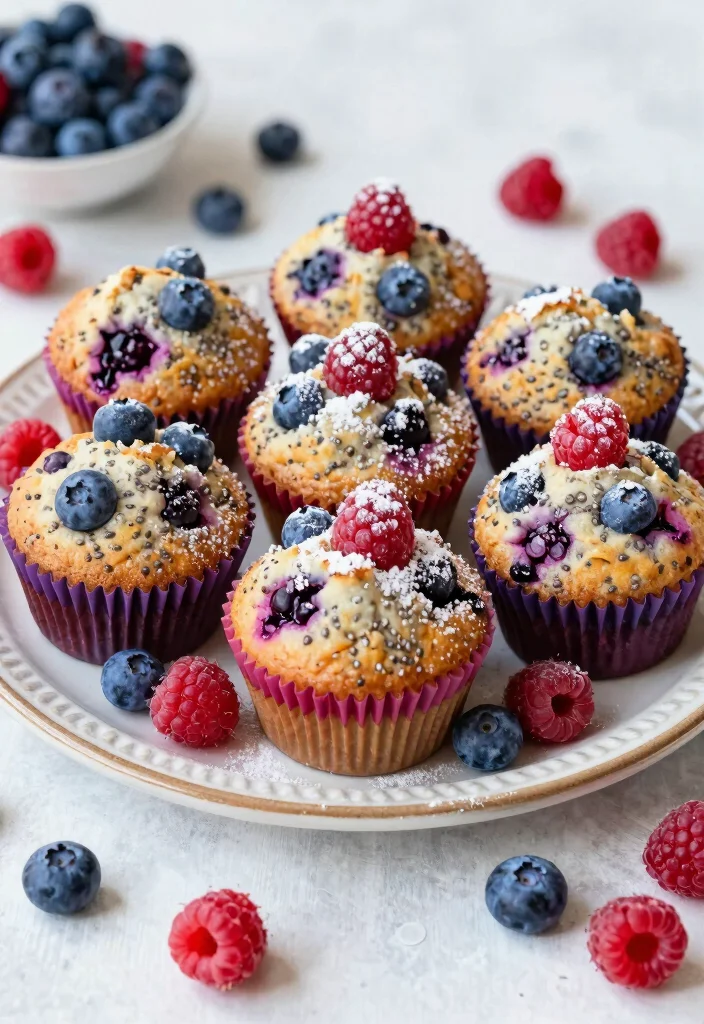 19 Healthy Low-Calorie Baking Recipes You Can Enjoy Guilt-Free - 7. Berry Chia Seed Muffins 1