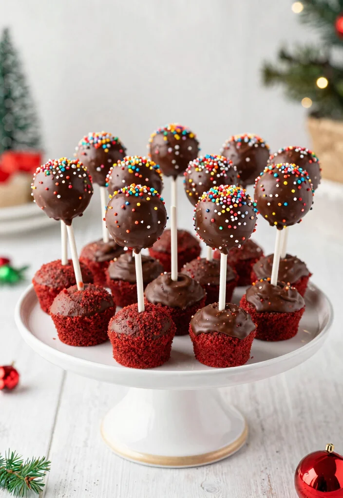 19 Holiday Baking Championship–Inspired Recipes to Try - 15. Red Velvet Cake Pops 1