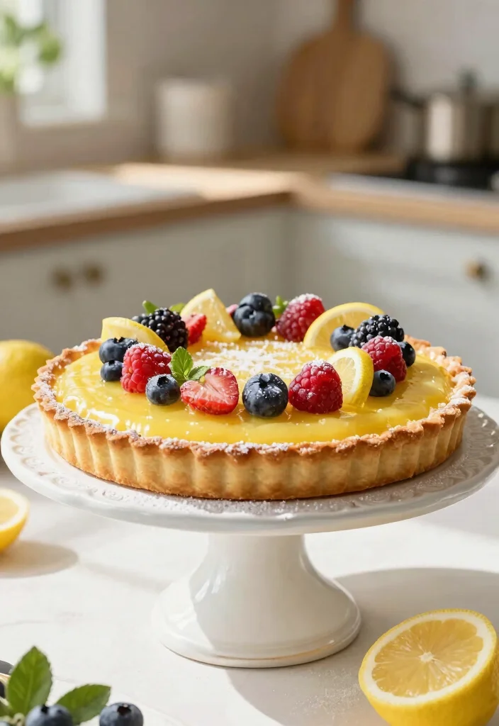 19 Lemon Baking Recipes with Bright Citrus Flavor - 11. Lemon Tart with Fresh Berries 1