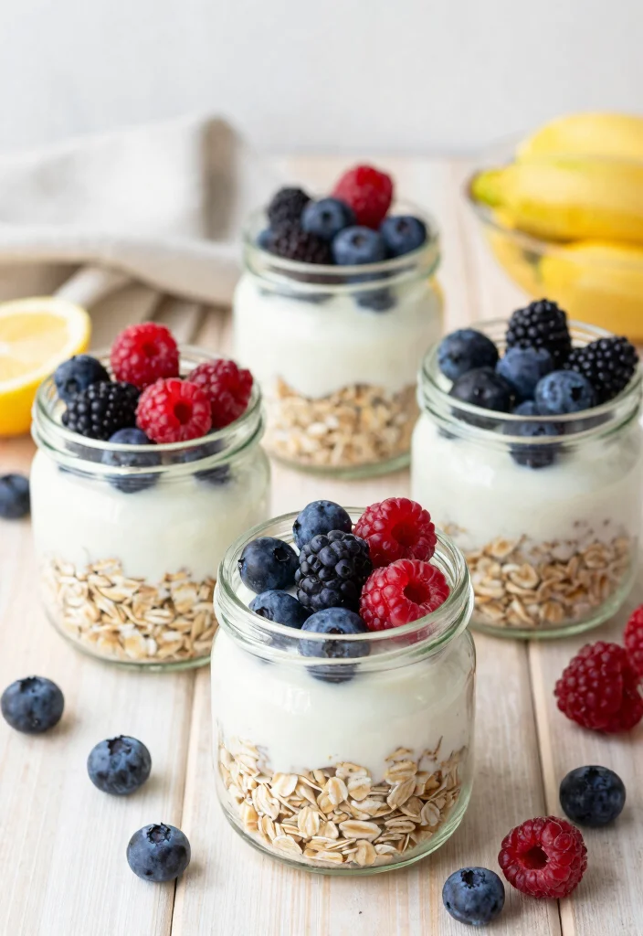 19 Low-Calorie Baking Recipes for Lighter Desserts - 12. Overnight Oats with Berries 1