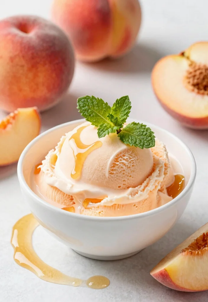 19 Low-Calorie Baking Recipes for Lighter Desserts - 17. Peach Frozen Yogurt 1
