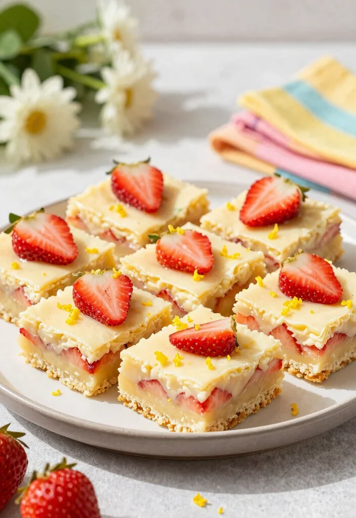 19 Strawberry Baking Recipes Bursting with Fresh Flavor - 12. Strawberry Lemon Bars 1