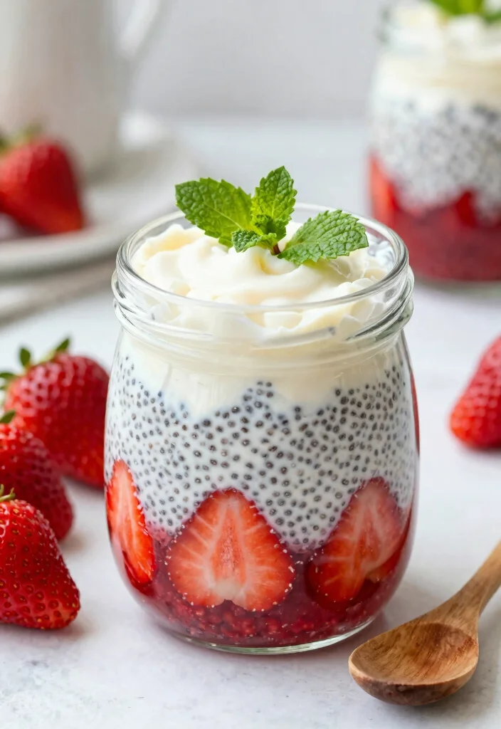 19 Strawberry Baking Recipes Bursting with Fresh Flavor - 4. Strawberry Chia Seed Pudding 1