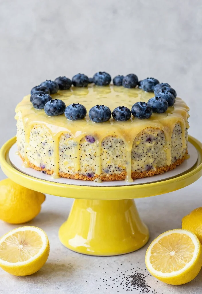 20 Easy Vegan Birthday Cake Recipes for Any Celebration - 17. Blueberry Lemon Poppy Seed Cake 1
