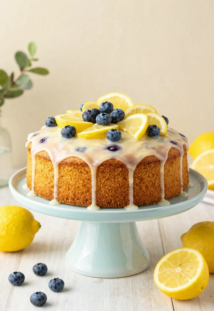 20 Easy Vegan Birthday Cake Recipes for Any Celebration - 2. Lemon Blueberry Cake 1