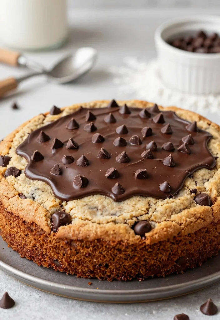 20 Easy Vegan Birthday Cake Recipes for Any Celebration - 6. Chocolate Chip Cookie Cake 1