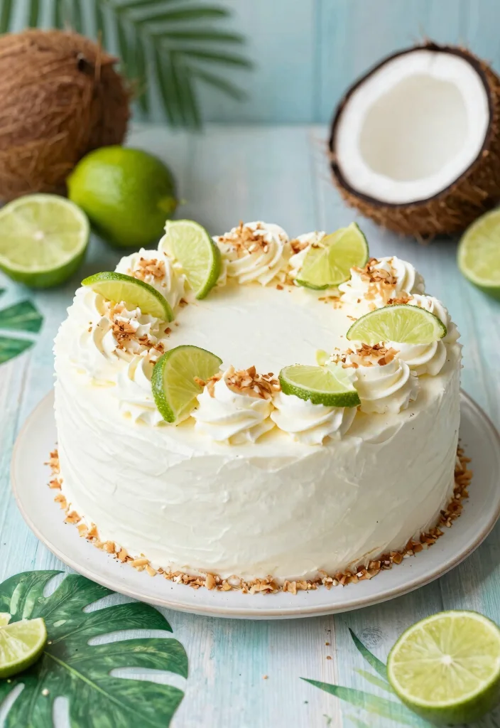 20 Easy Vegan Birthday Cake Recipes for Any Celebration - 7. Coconut Lime Cake 1
