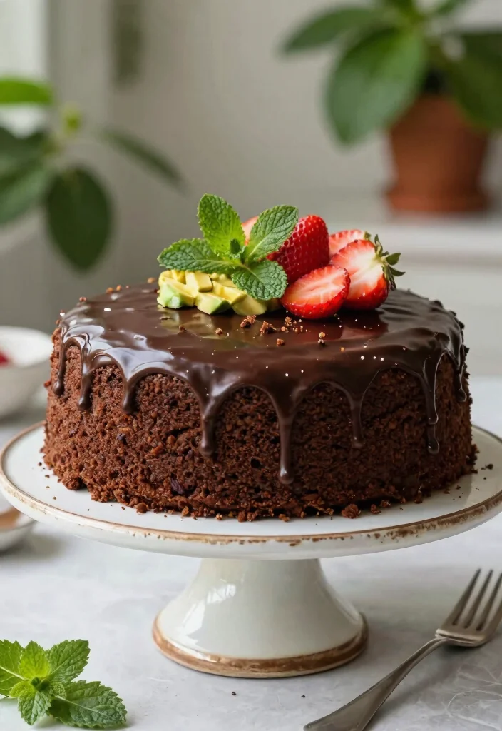 20 Easy Vegan Cake Recipes Moist and Dairy Free - 1. Moist Chocolate Avocado Cake 1