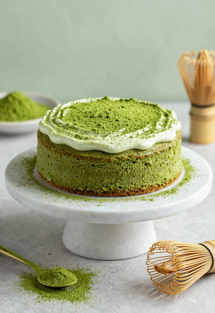 20 Easy Vegan Cake Recipes Moist and Dairy Free - 10. Matcha Green Tea Cake 1