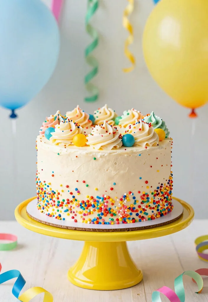 20 Easy Vegan Cake Recipes Moist and Dairy Free - 15. Birthday Funfetti Cake 1