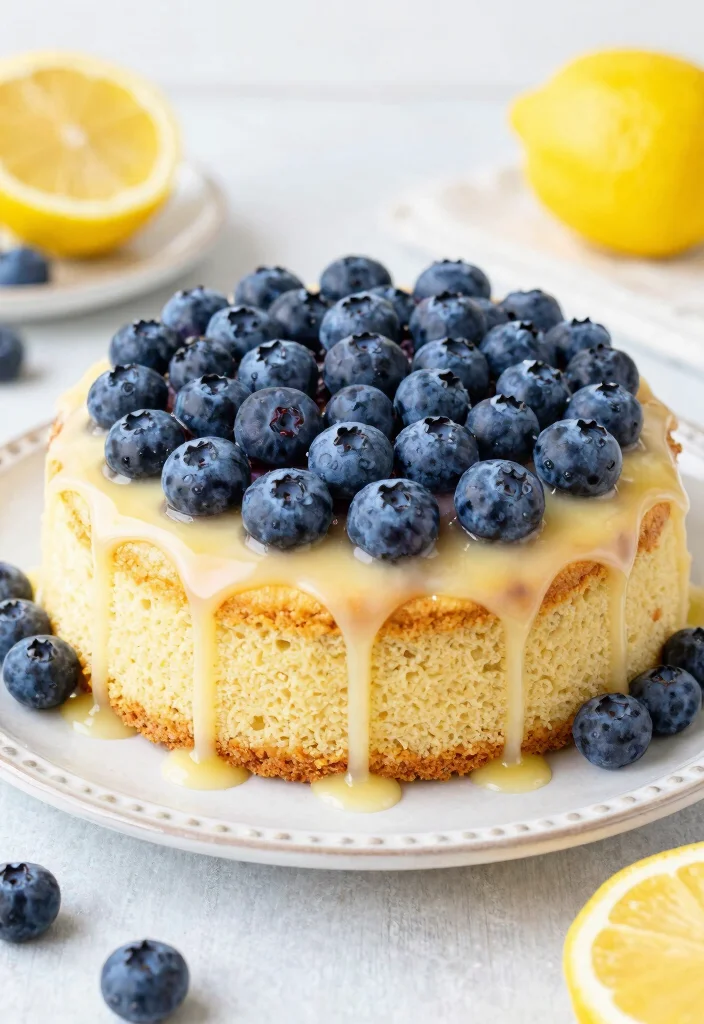 20 Easy Vegan Cake Recipes Moist and Dairy Free - 16. Blueberry Lemon Cake 1