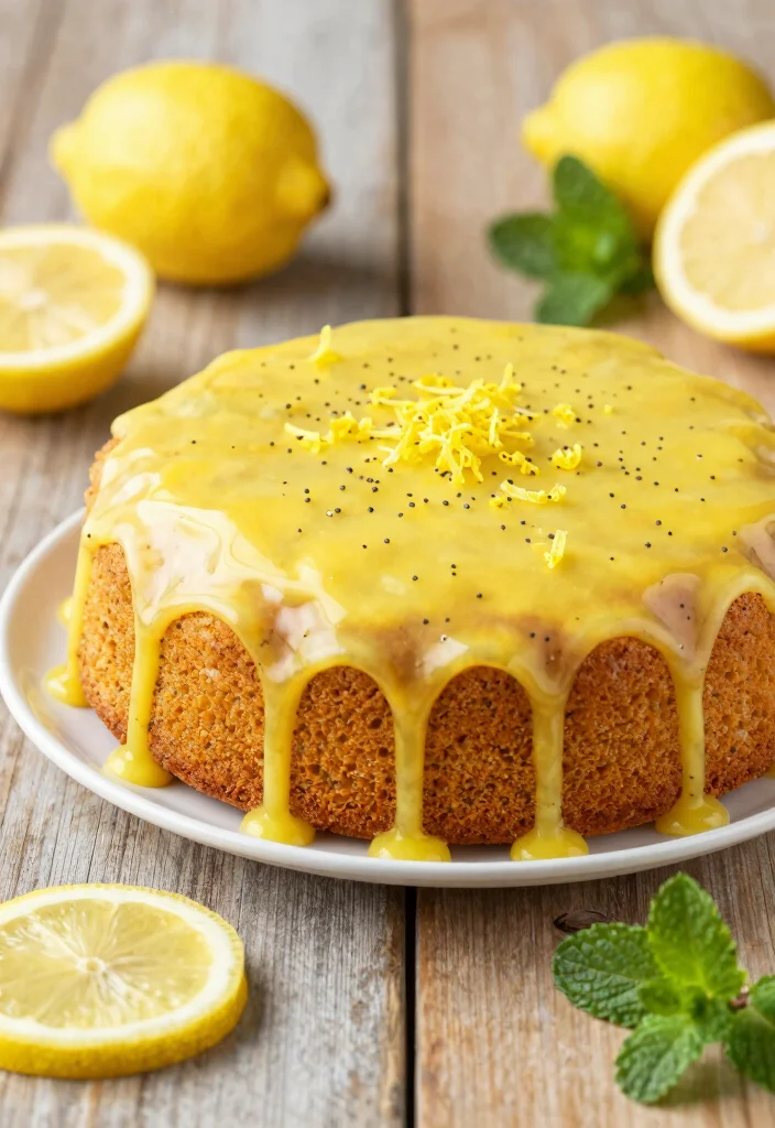 20 Easy Vegan Cake Recipes Moist and Dairy Free - 3. Lemon Poppy Seed Cake 1