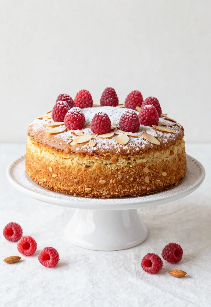20 Easy Vegan Cake Recipes Moist and Dairy Free - 5. Raspberry Almond Cake 1
