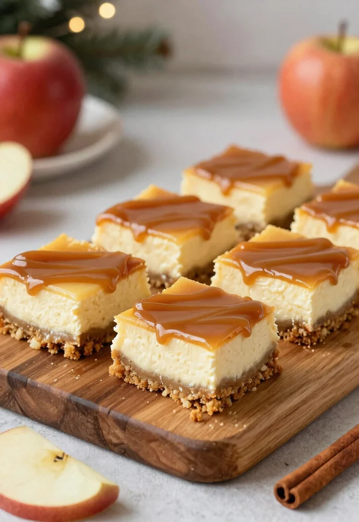 20 Holiday Baking Recipes for Festive Celebrations (Gluten-Free Edition) - 15. Caramel Apple Cheesecake Bars 1