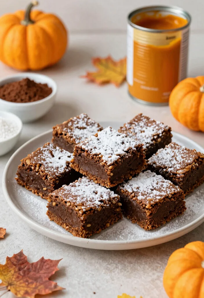 20 Pumpkin Baking Recipes for Cozy Fall Desserts - 3. Pumpkin Spice Barley Brownies 1