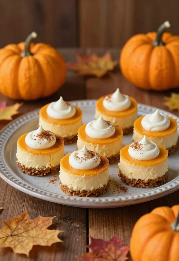 20 Pumpkin Baking Recipes for Cozy Fall Desserts - 5. Pumpkin Cheesecake Bites 1