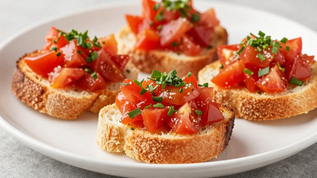 Classic Bruschetta Recipe with Fresh Tomatoes and Basil - Step 7: Assemble Bruschetta 1