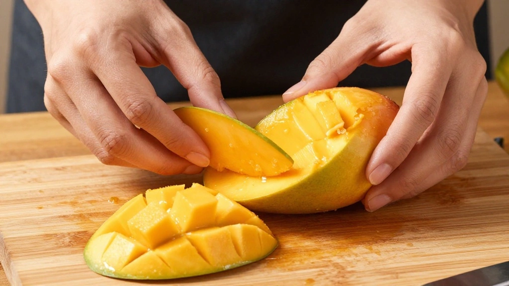 Creamy Mango Smoothie Recipe: 3 Ingredients & 5 Minutes - Step 1: Prepare the Mangoes 1