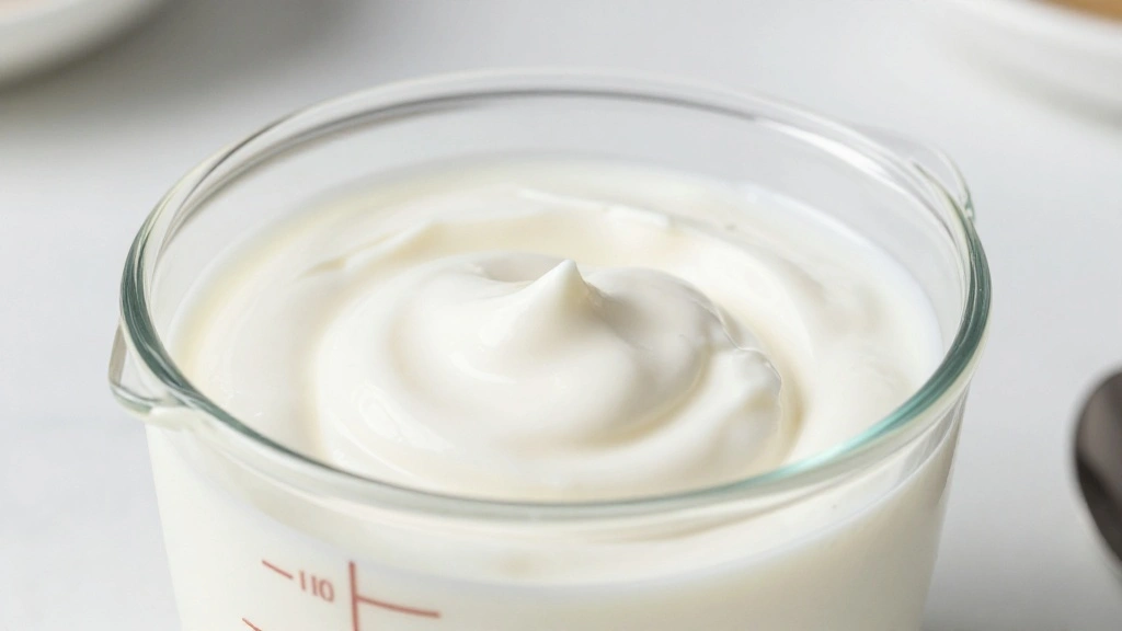 Creamy Mango Smoothie Recipe: 3 Ingredients & 5 Minutes - Step 2: Measure the Yogurt 1