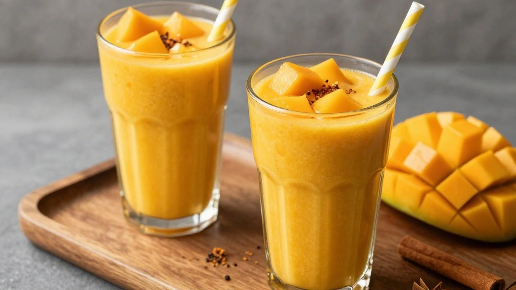 Creamy Mango Smoothie Recipe: 3 Ingredients & 5 Minutes - Step 8: Garnish and Serve 1