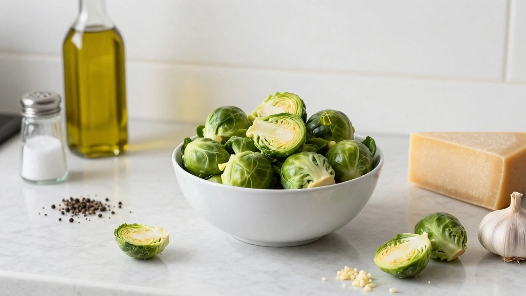 Crispy Roasted Brussels Sprouts Recipe with Garlic and Parmesan - Step 1: Prepare Ingredients 1