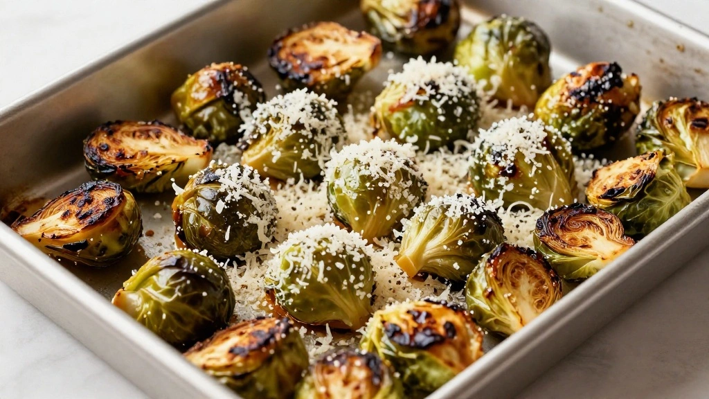 Crispy Roasted Brussels Sprouts Recipe with Garlic and Parmesan - Step 7: Add Parmesan 1
