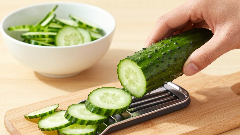Easy Cucumber Salad Recipe: Light, Crisp & Ready in 10 Minutes - Step 1: Prepare Cucumbers 1