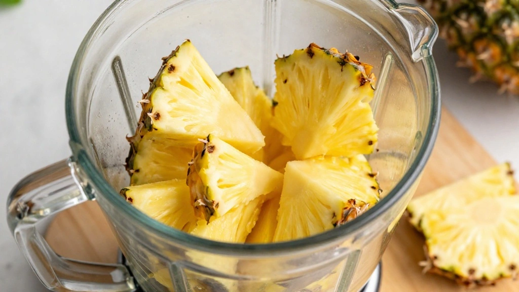 Easy Green Smoothie Recipe That Actually Tastes Amazing - Step 4: Add Pineapple 1