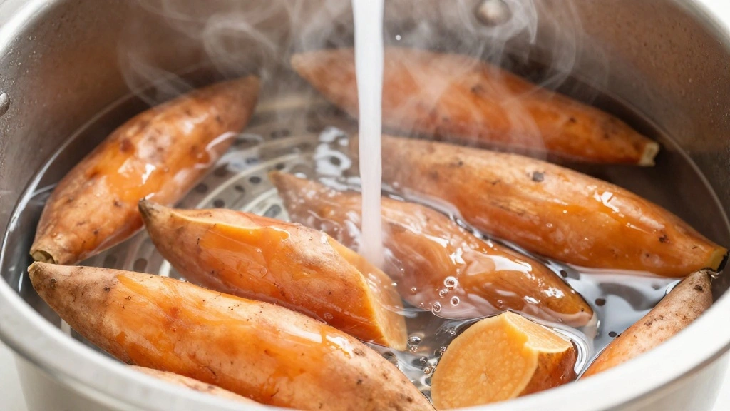Fluffy Mashed Sweet Potatoes Recipe with Butter and Cinnamon - Step 3: Drain and Return to Pot 1