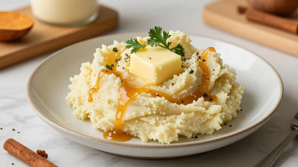 Fluffy Mashed Sweet Potatoes Recipe with Butter and Cinnamon