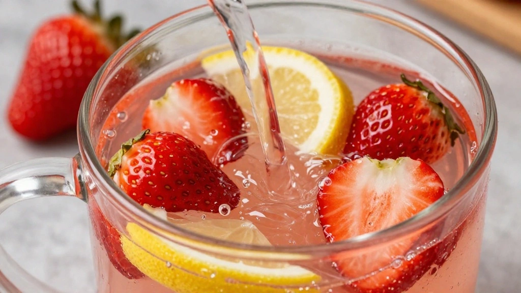 Fresh Strawberry Lemonade Recipe: Sweet, Tangy & Summer-Perfect - Step 6: Add Water 1