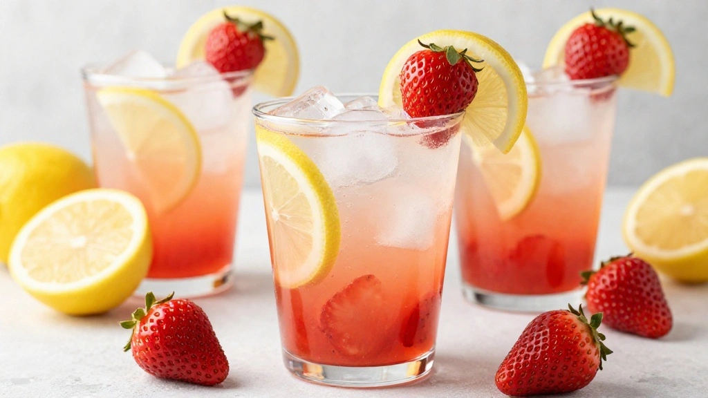 Fresh Strawberry Lemonade Recipe: Sweet, Tangy & Summer-Perfect - Step 8: Garnish and Serve 1