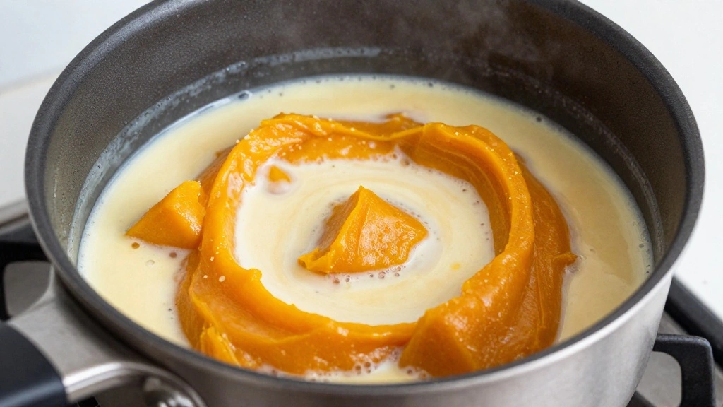 Homemade Pumpkin Spice Latte Recipe: Cozy Fall Coffee at Home - Step 3: Heat Milk and Pumpkin 1