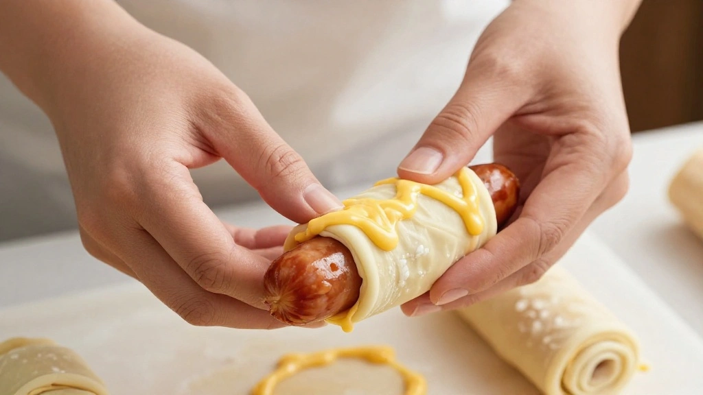 Pigs in a Blanket Recipe: The Ultimate Party Appetizer - Step 4: Wrap the Sausages 1