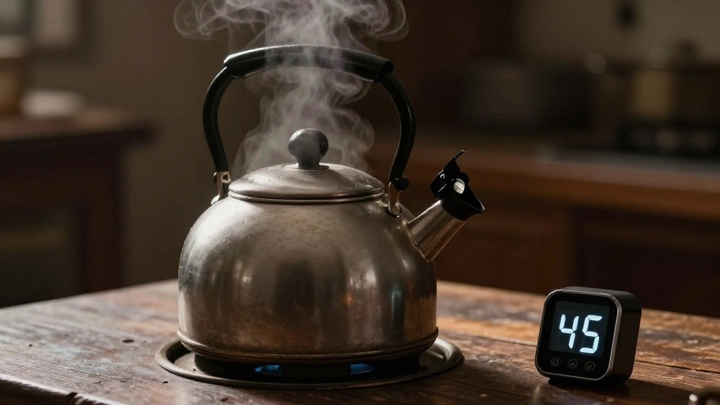 Refreshing Peach Iced Tea Recipe with Fresh or Frozen Peaches - Step 2: Boil Water for Tea 1