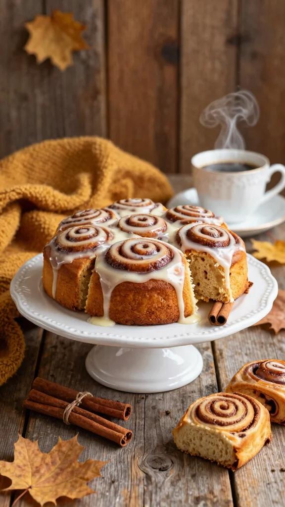 10 Autumn Cake Recipes Warm, Spiced and Cozy - 3. Cinnamon Roll Cake 1