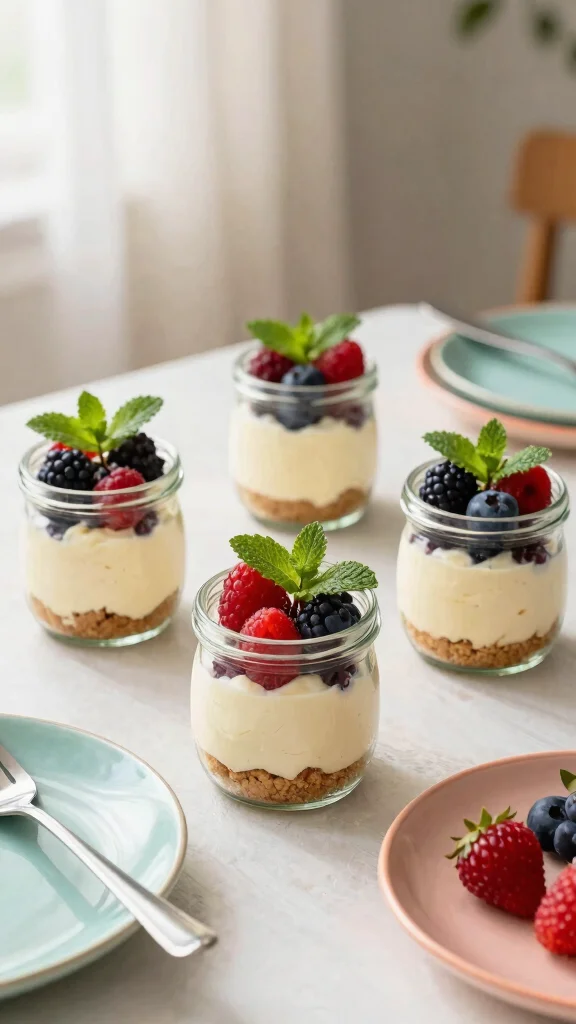 10 Baking Recipes to Do with Friends: Fun and Easy Ideas - 2. No-Bake Berry Cheesecake Jars 1