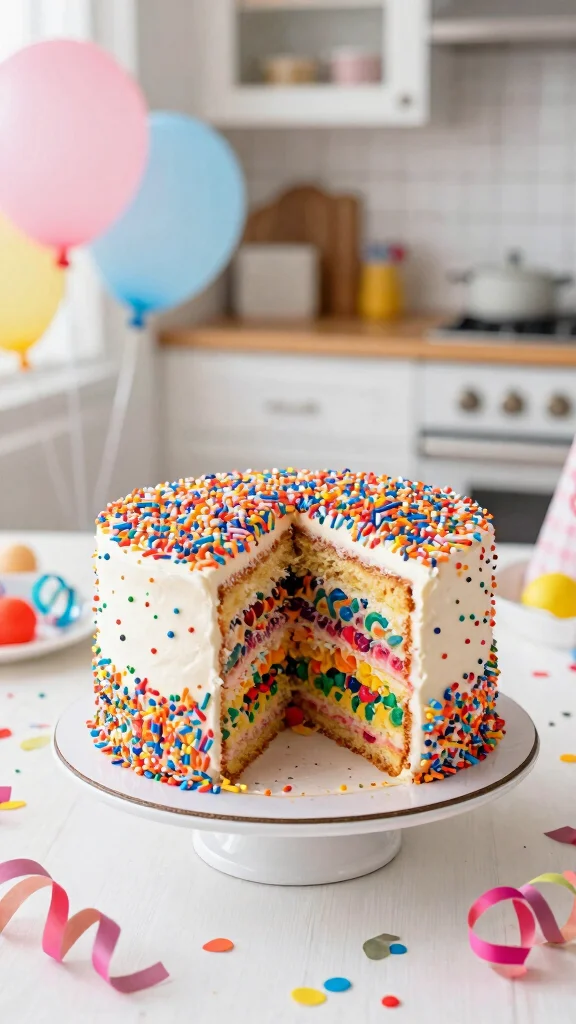 10 One Bowl Cake Recipes for Minimal Cleanup - 10. Funfetti Cake 1