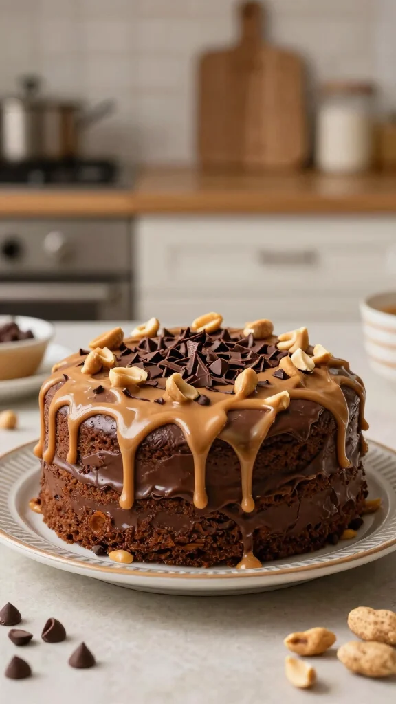 10 One Bowl Cake Recipes for Minimal Cleanup - 5. Peanut Butter Chocolate Cake 1