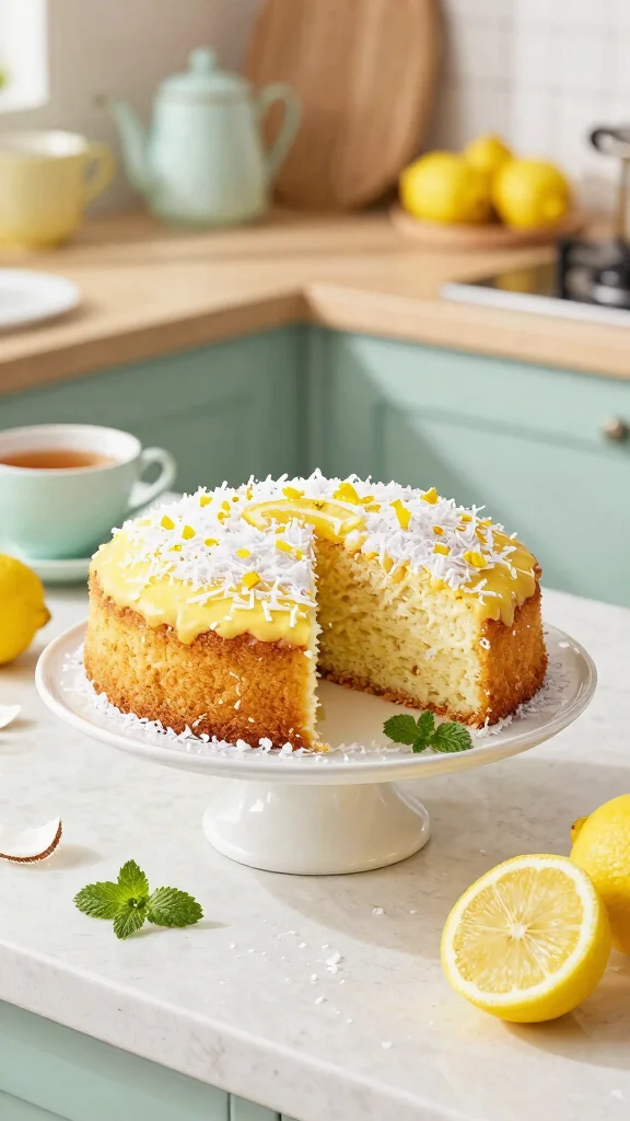 10 Quick and Easy Cake Recipes Ready in Under an Hour - 2. Lemon Coconut Cake 1
