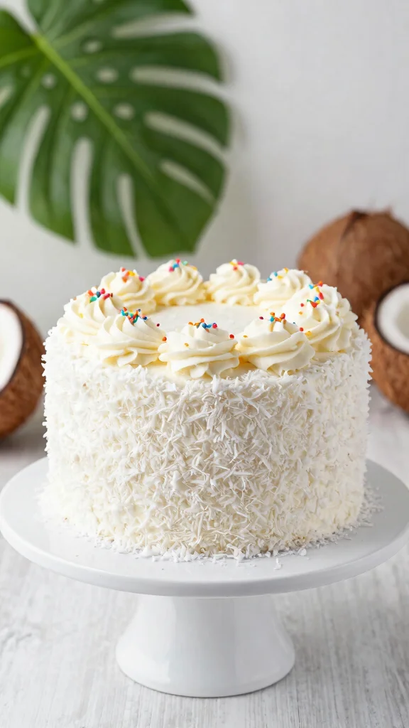 11 Cake Recipes for Kids: Fun, Easy, and Delicious - 11. Coconut Cream Cake 1