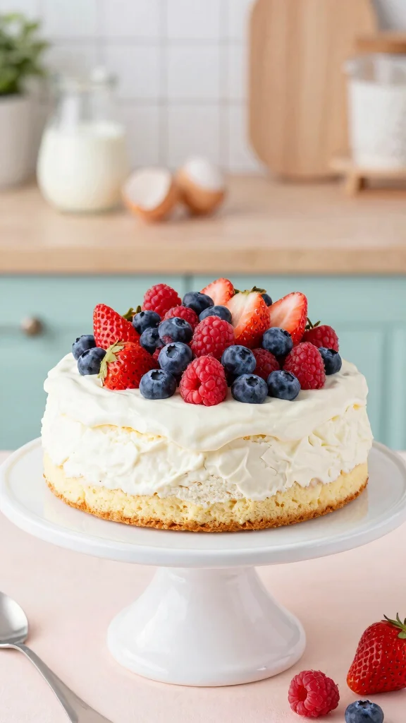 11 Cake Recipes for Kids: Fun, Easy, and Delicious - 6. Yogurt Cake with Berries 1